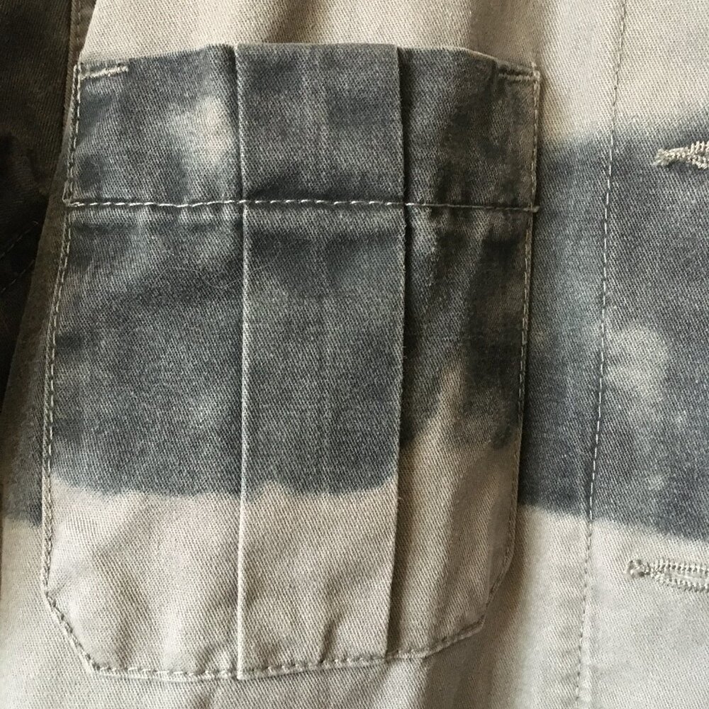 VTG Y2K 100% Cotton Vans Black & Grey Stripe Utility Jacket M Streetwear - Picture 11 of 16